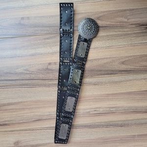 Metallic and Leather Belt